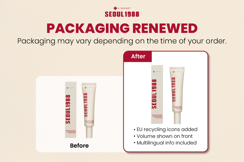 K-secret Seoul 1988 Retinal Lipo Eye Cream 4% + Fermented Bean 30ml For Wrinkle Care, Firming & Dark Circles