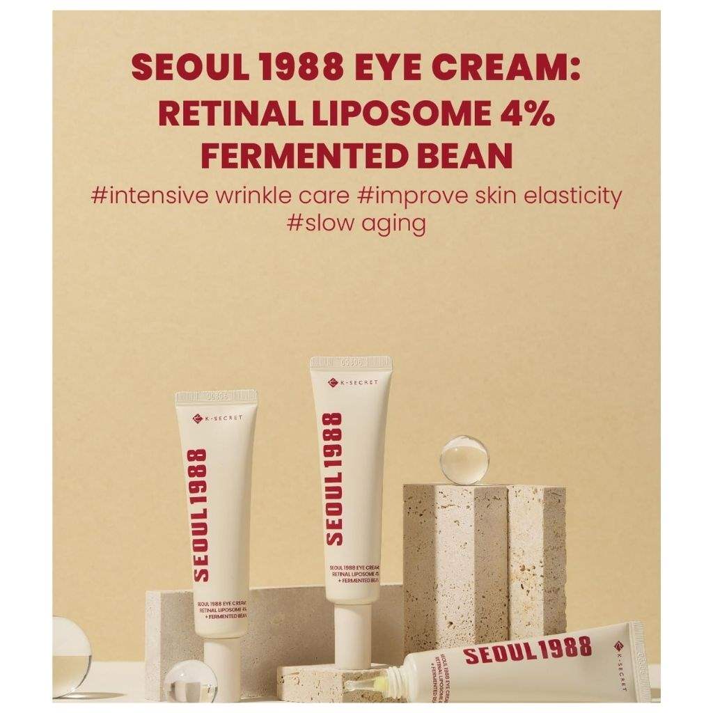 K-secret Seoul 1988 Retinal Lipo Eye Cream 4% + Fermented Bean 30ml For Wrinkle Care, Firming & Dark Circles