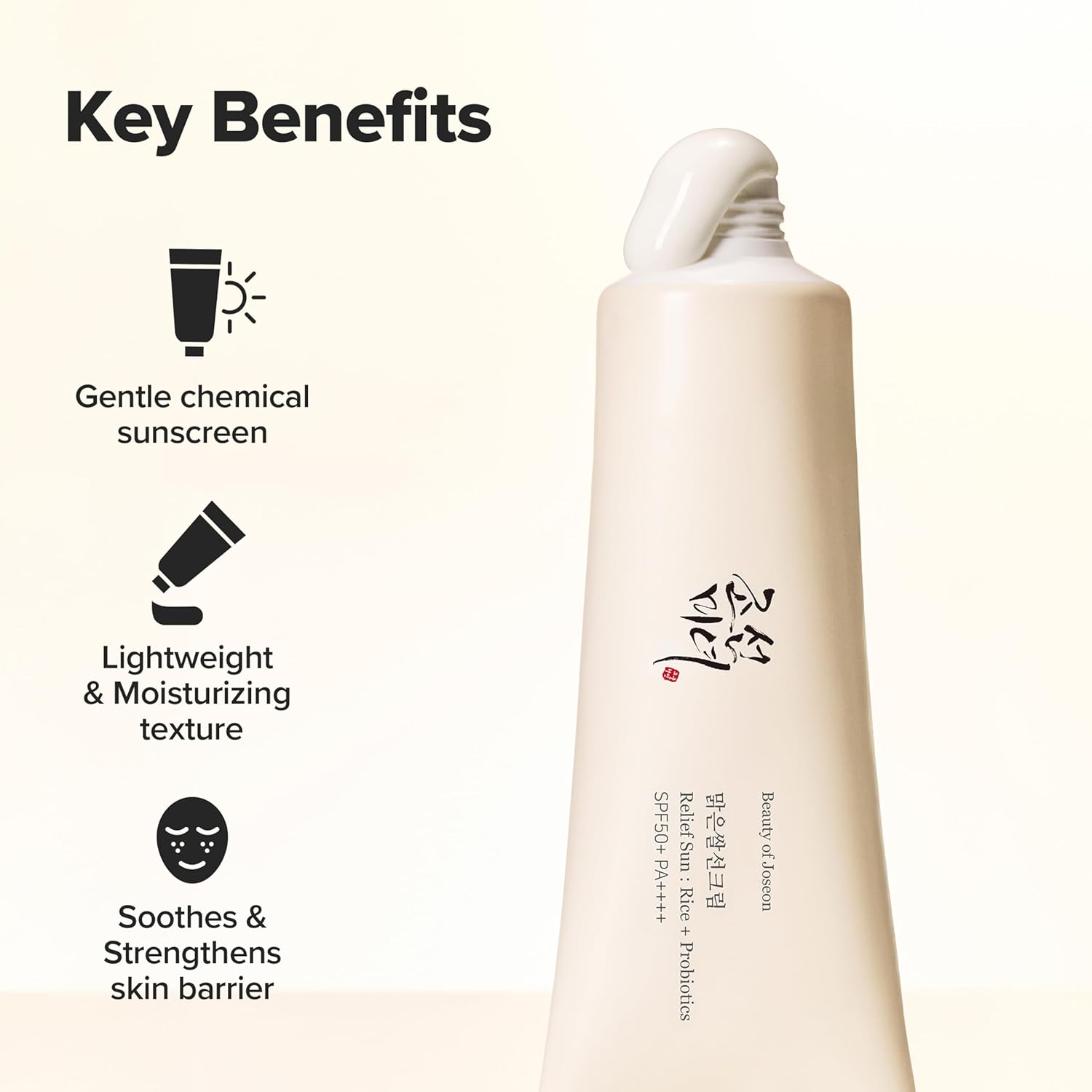 Beauty Of Joseon Relief Sun Spf50+ Pa++++ Rice + Probiotics 50ml For Daily Uv Protection & Hydration
