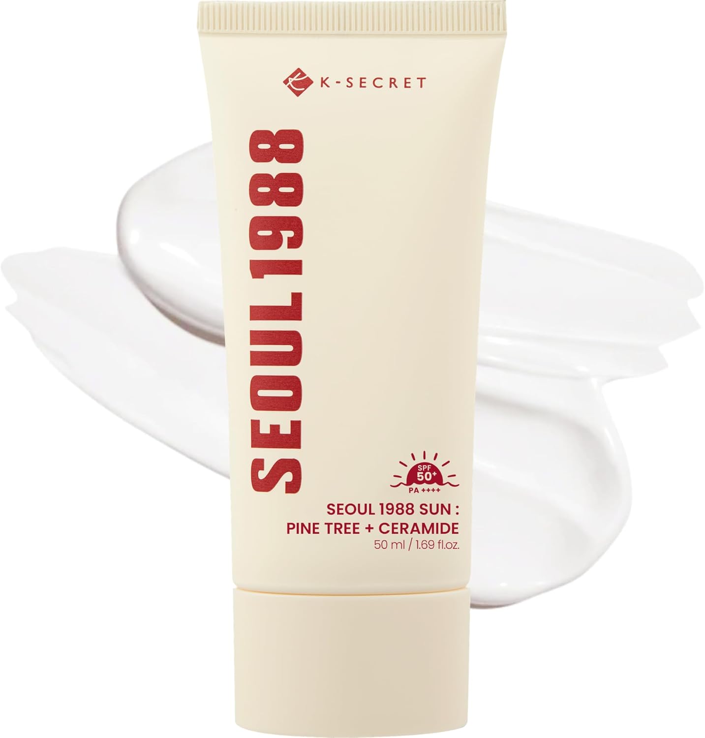 K-secret Seoul 1988 Pine Tree + Ceramide Sunscreen Spf50+ Pa++++ 50ml For Daily Uv Protection & Skin Barrier Care