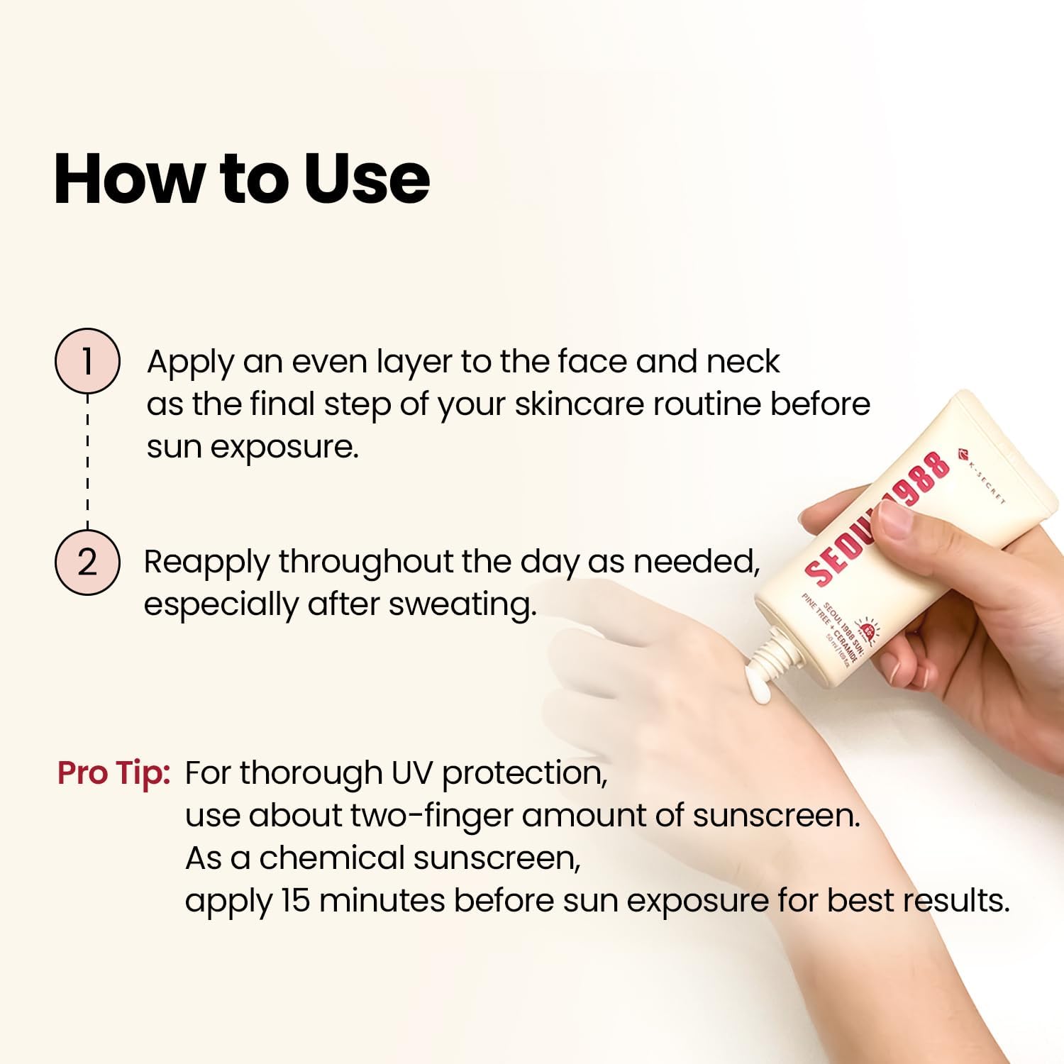 K-secret Seoul 1988 Pine Tree + Ceramide Sunscreen Spf50+ Pa++++ 50ml For Daily Uv Protection & Skin Barrier Care