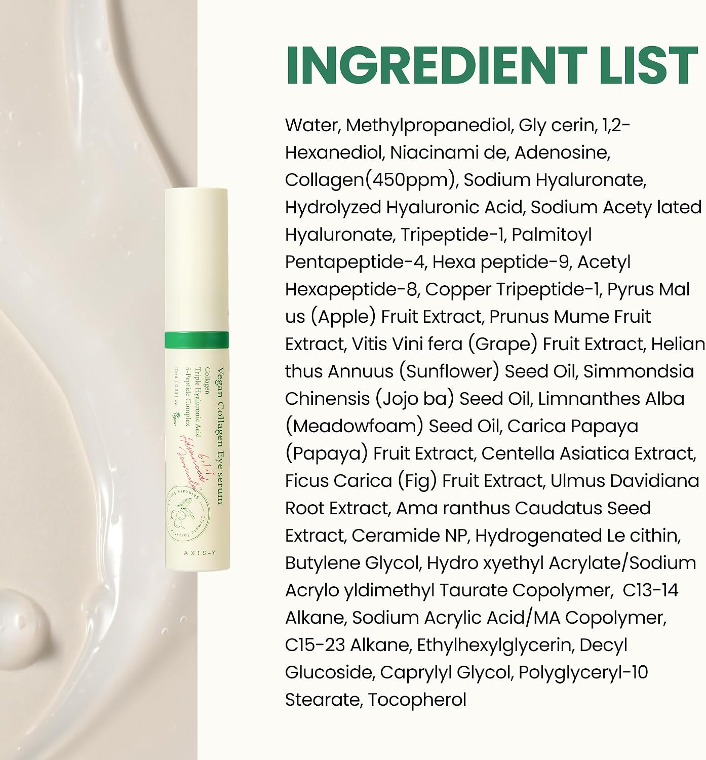Axis-y Vegan Collagen Eye Serum 10ml For Firming, Hydration & Dark Circle Care