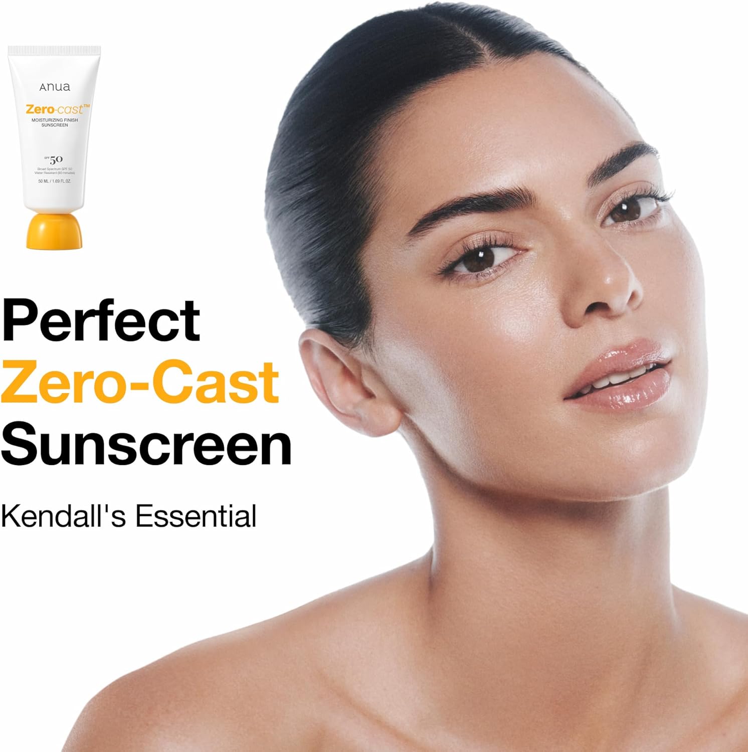 Anua Zero-cast Moisturizing Finish Sunscreen Spf50+ Pa++++ 50ml For Invisible Uv Protection & Daily Hydration