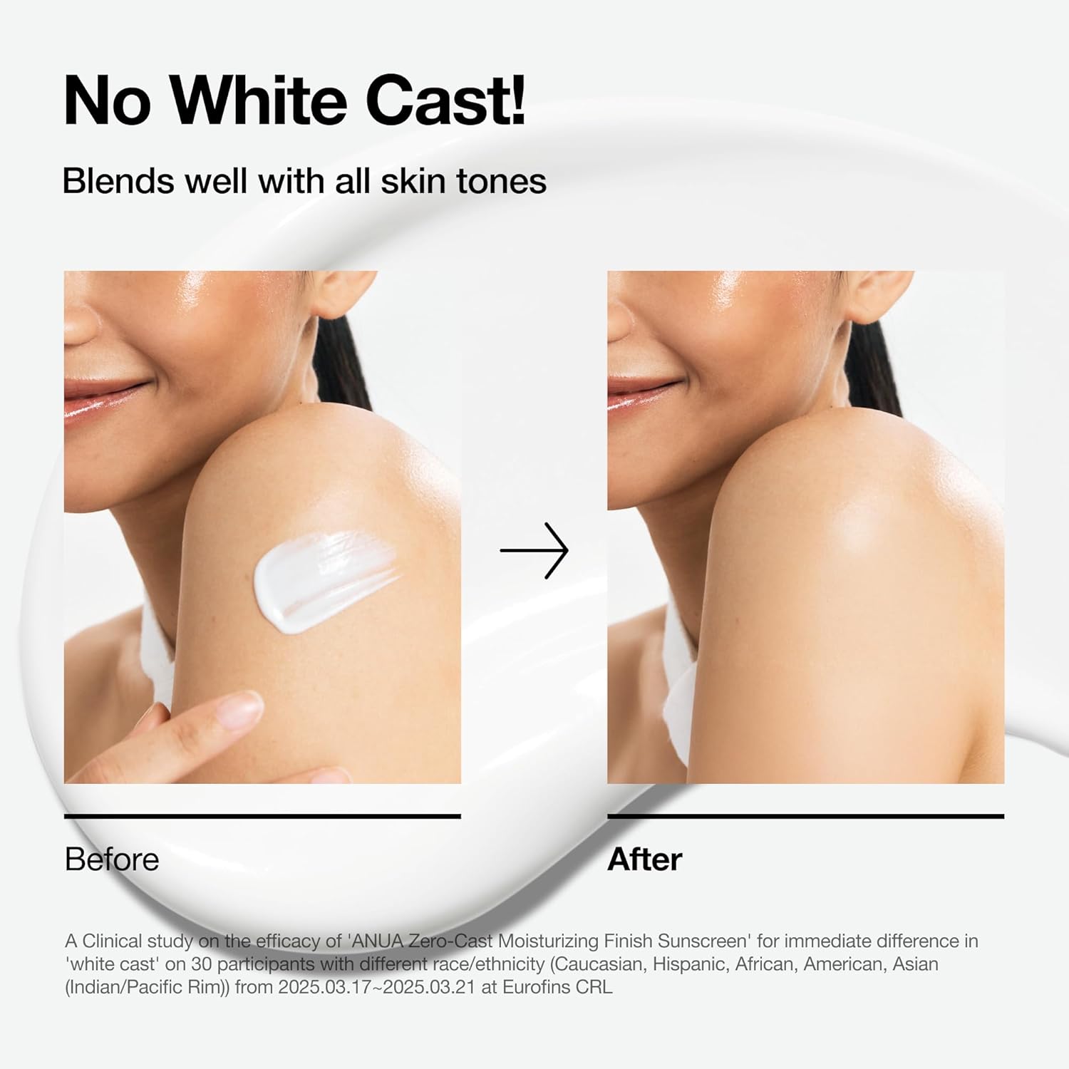 Anua Zero-cast Moisturizing Finish Sunscreen Spf50+ Pa++++ 50ml For Invisible Uv Protection & Daily Hydration