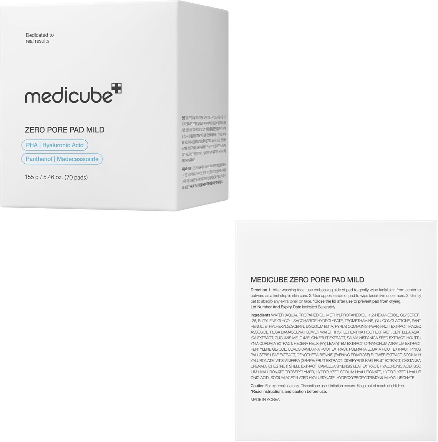 Medicube Zero Pore Pad 2.0 155g For Pore Refining, Gentle Exfoliation & Smoother Skin