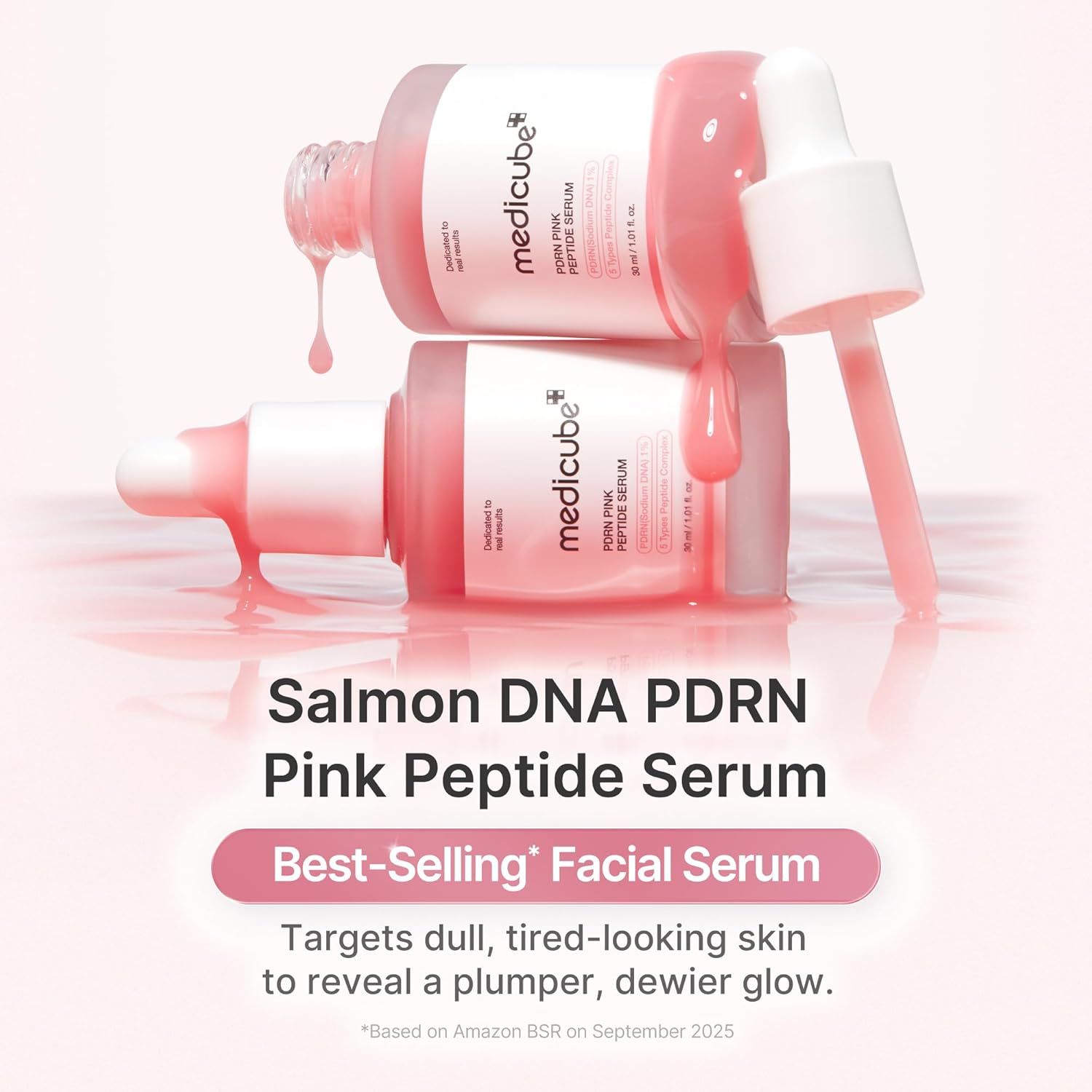 Medicube Pdrn Pink Peptide Serum 30ml For Skin Repair, Firming & Collagen Support
