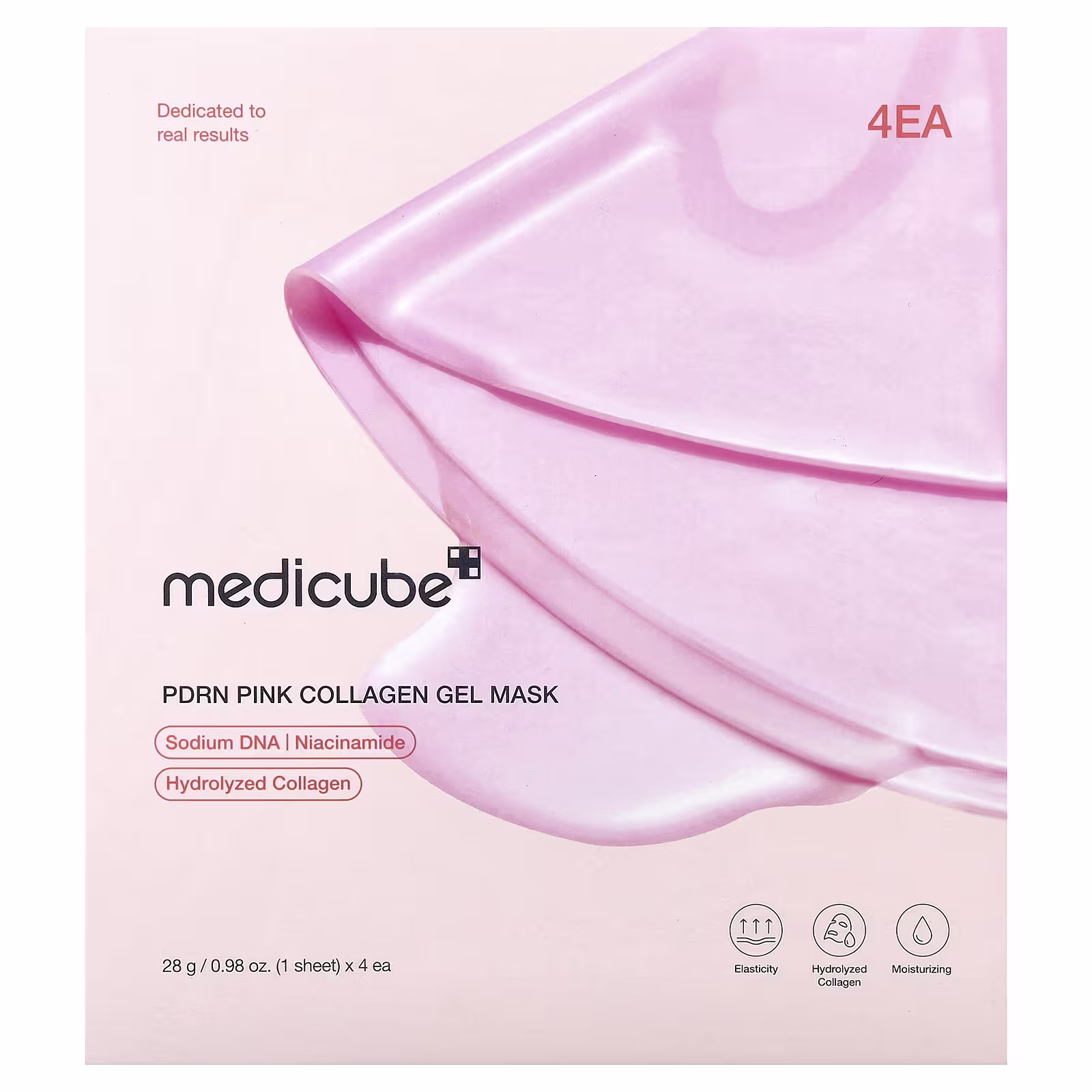 Medicube Pdrn Pink Collagen Gel Mask Single Sheet For Firming, Deep Hydration & Skin Elasticity