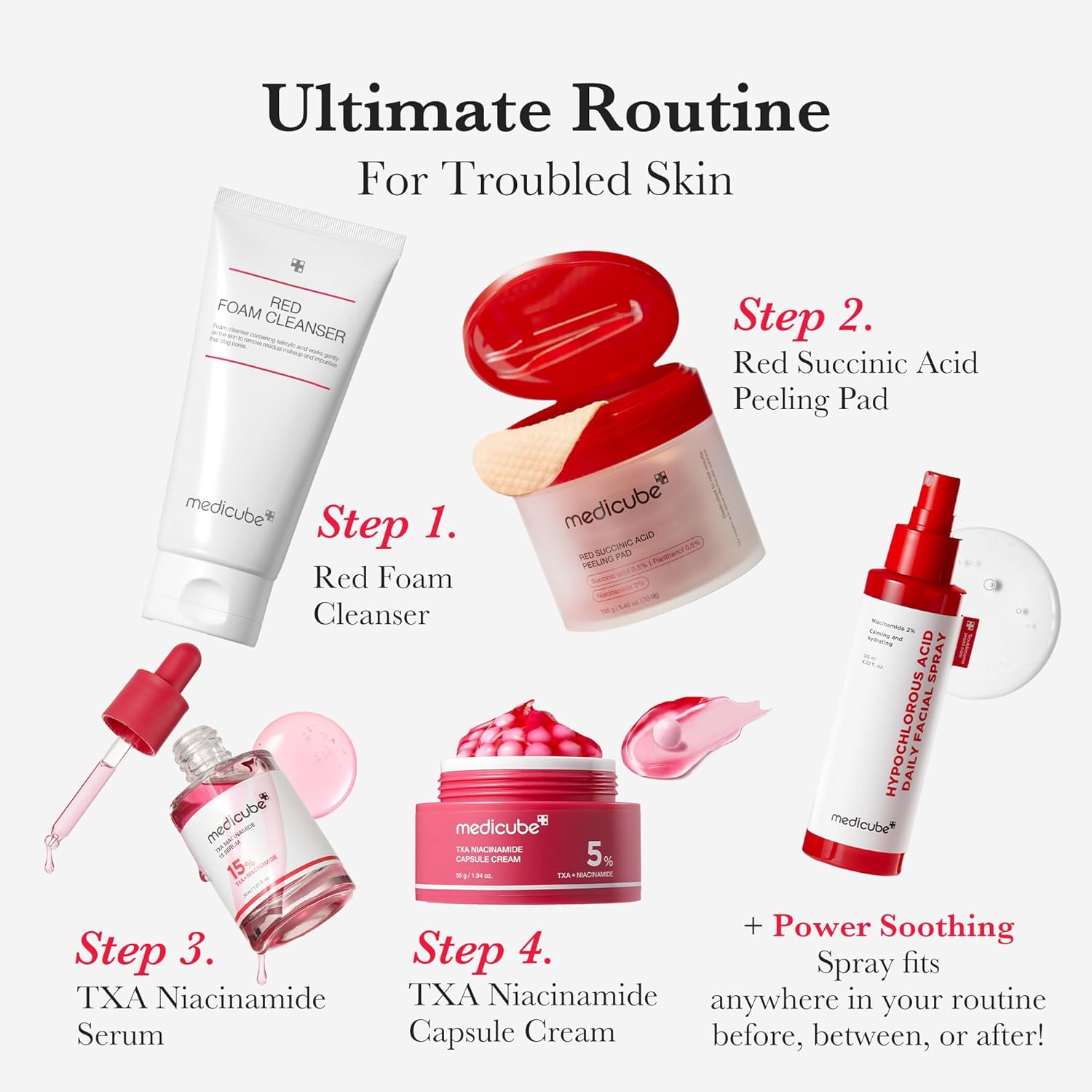 Medicube Red Foam Cleanser 120ml For Deep Cleansing, Acne Care & Oil Control