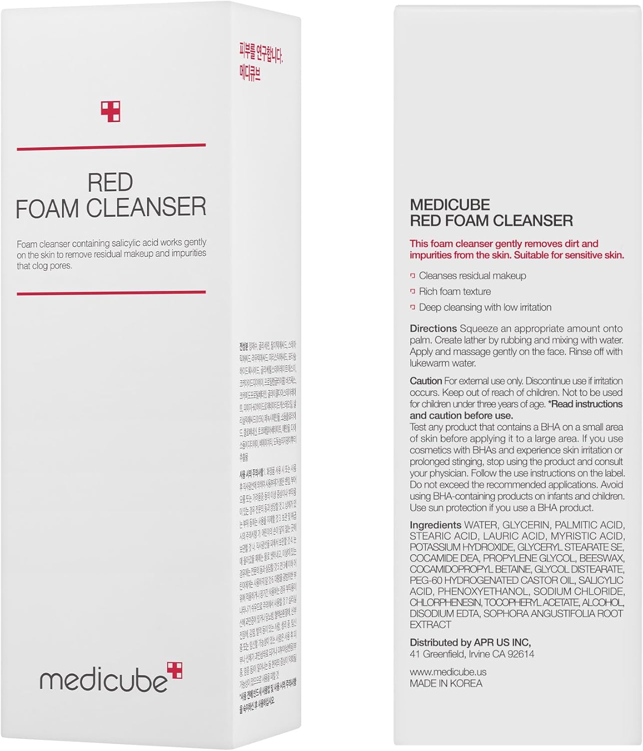 Medicube Red Foam Cleanser 120ml For Deep Cleansing, Acne Care & Oil Control
