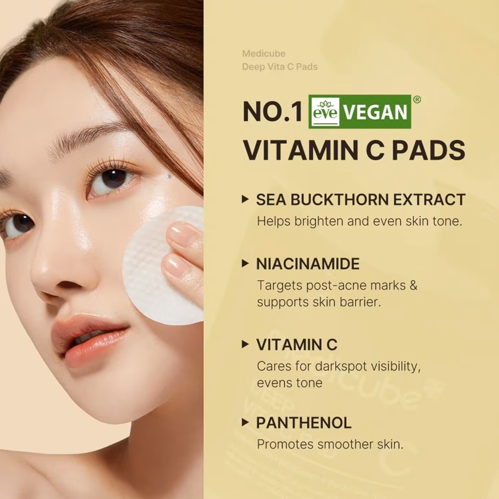 Medicube Deep Vita C Pad 70 Pads For Brightening, Dark Spots & Skin Radiance
