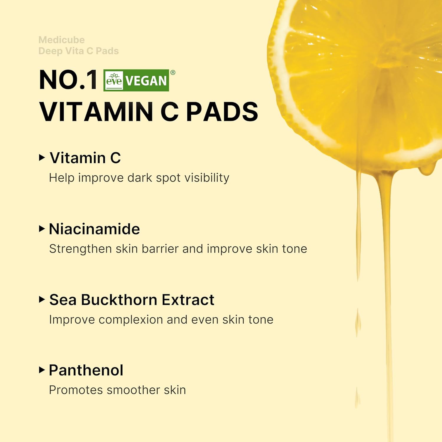 Medicube Deep Vita C Pad 70 Pads For Brightening, Dark Spots & Skin Radiance