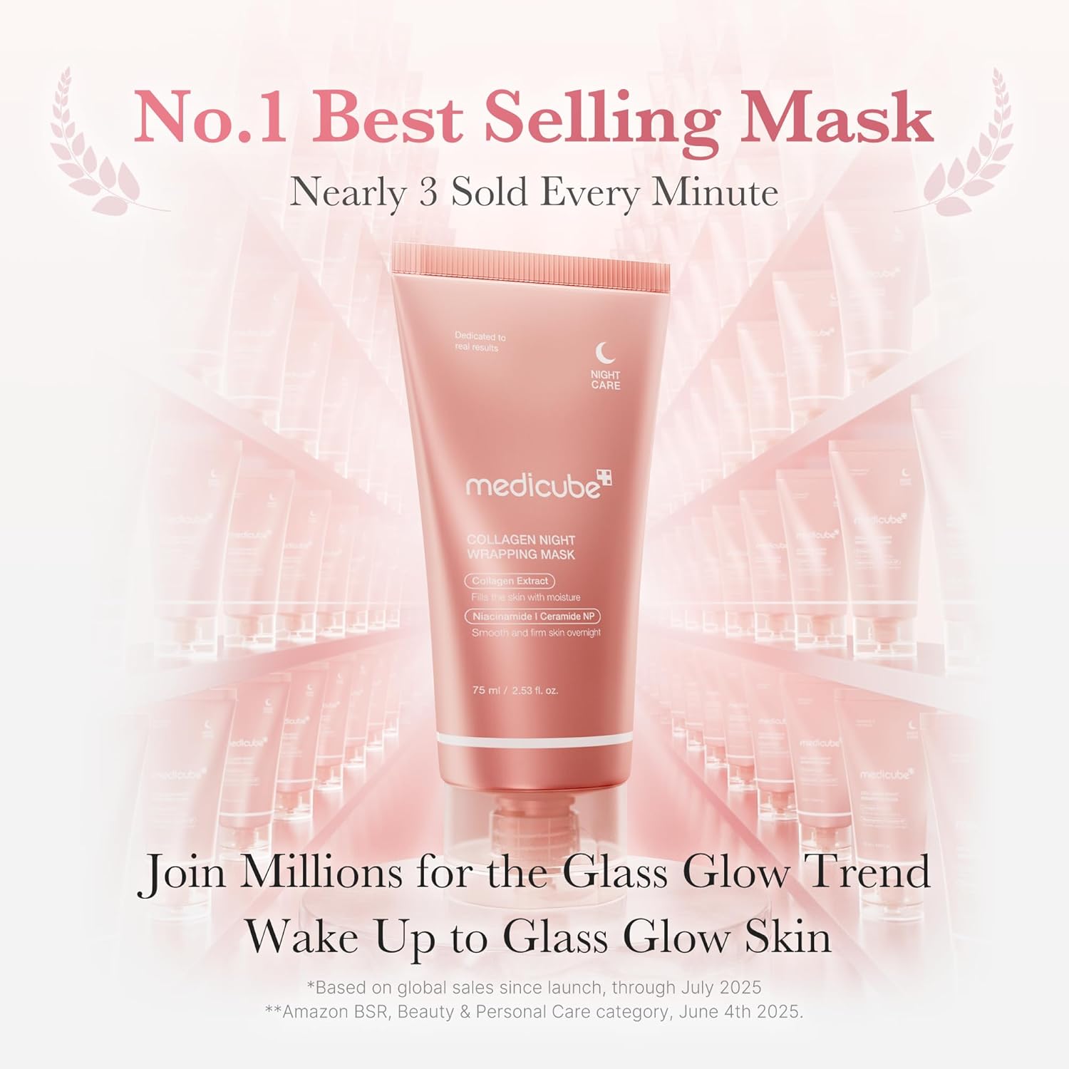 Medicube Collagen Night Wrapping Mask 75ml For Overnight Firming, Hydration & Skin Elasticity