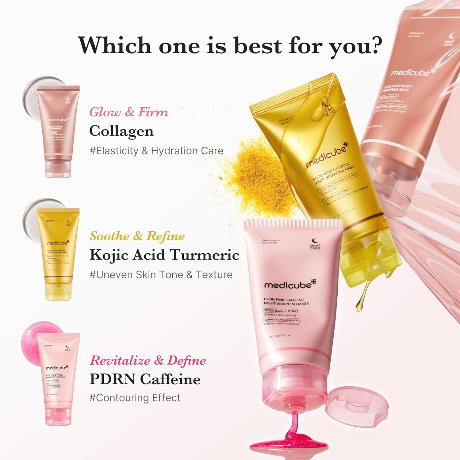 Medicube Collagen Night Wrapping Mask 75ml For Overnight Firming, Hydration & Skin Elasticity