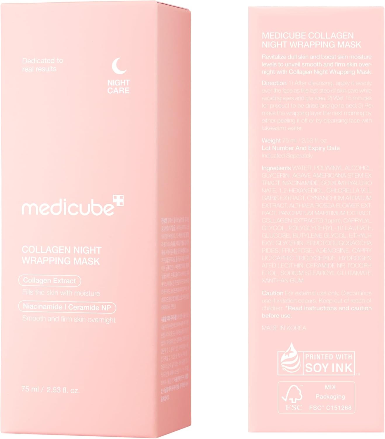 Medicube Collagen Night Wrapping Mask 75ml For Overnight Firming, Hydration & Skin Elasticity