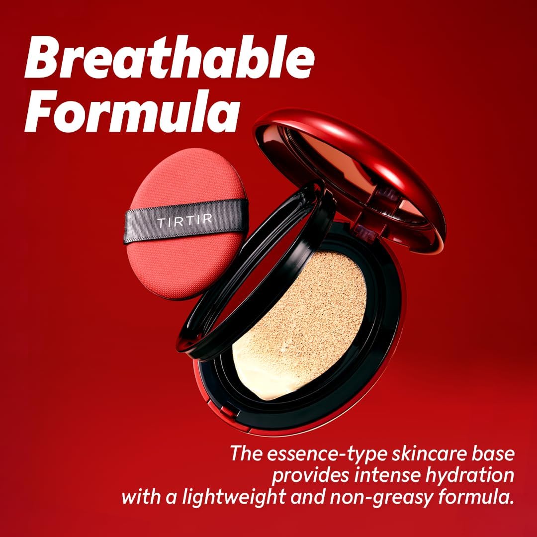 Tirtir Mask Fit Red Cushion 21n Ivory Spf40 Pa++ 18g For Long-lasting Flawless Coverage