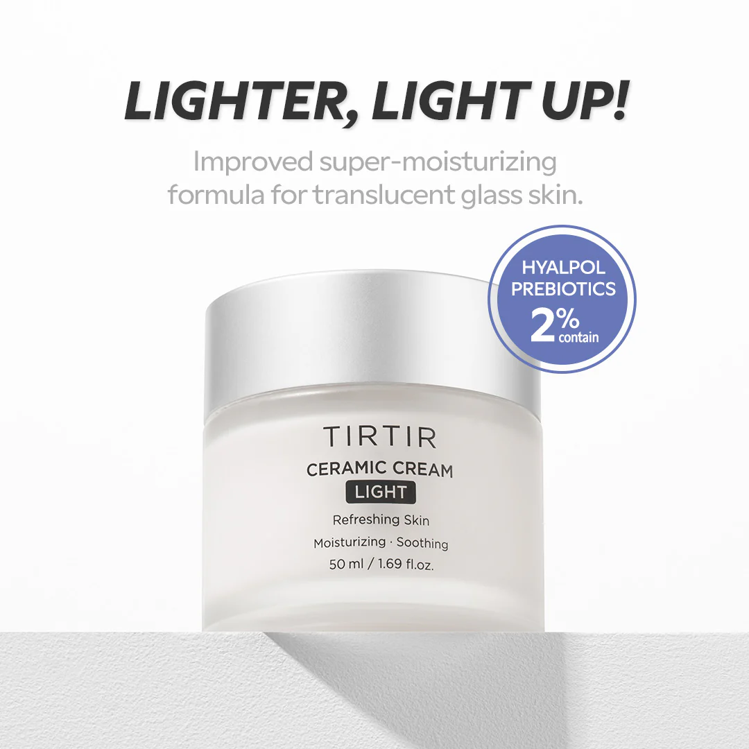 Tirtir Ceramic Cream Light 50ml For Deep Hydration, Barrier Repair & Healthy Glow