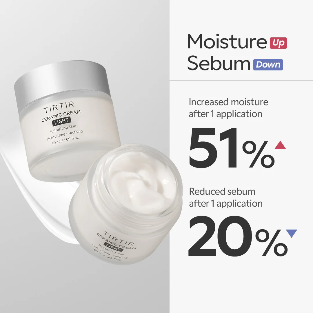 Tirtir Ceramic Cream Light 50ml For Deep Hydration, Barrier Repair & Healthy Glow