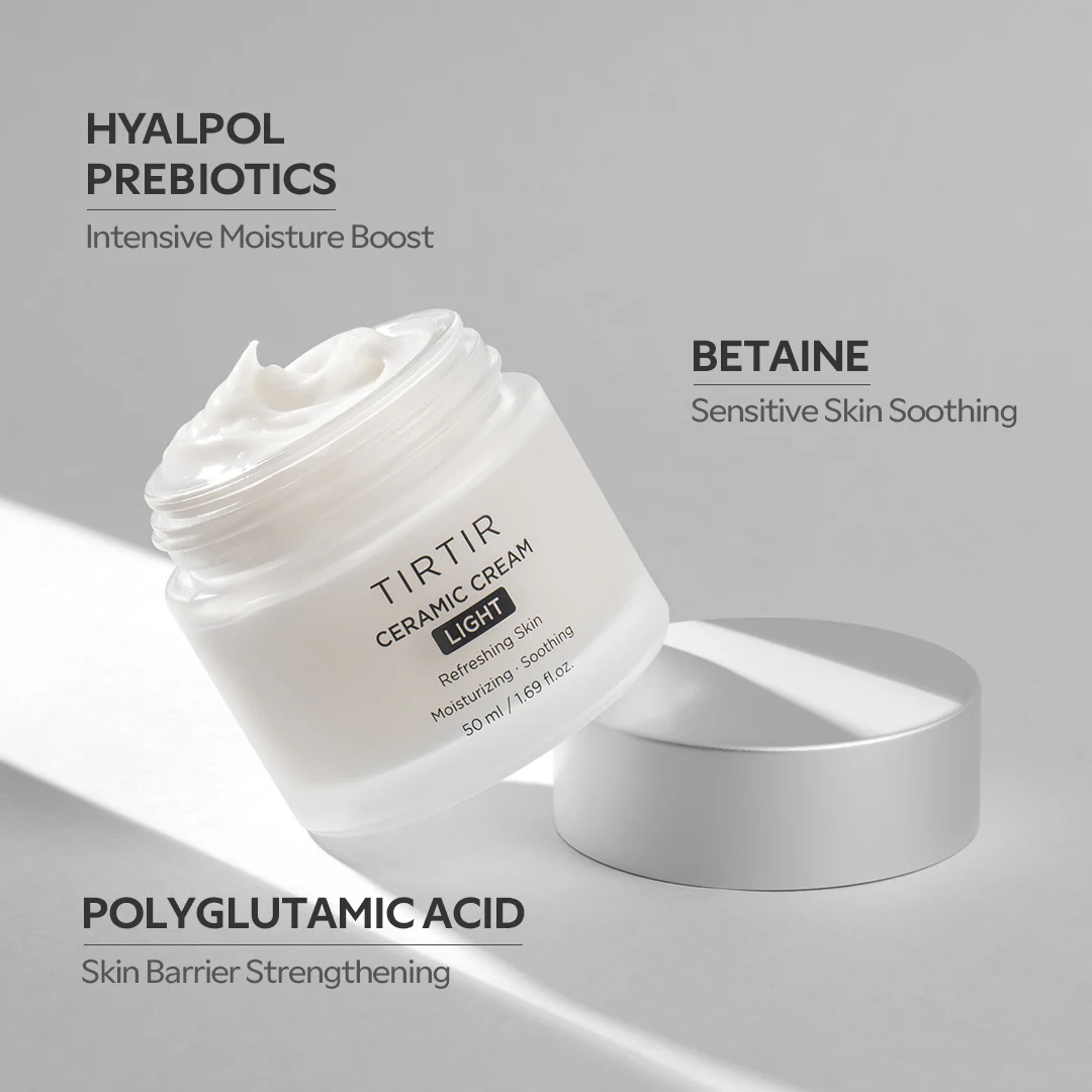 Tirtir Ceramic Cream Light 50ml For Deep Hydration, Barrier Repair & Healthy Glow