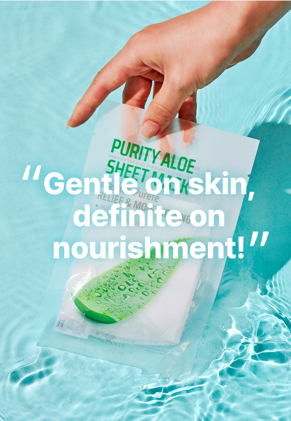 Eunyul Purity Aloe Sheet Mask 22ml For Soothing, Hydration & Skin Barrier Care
