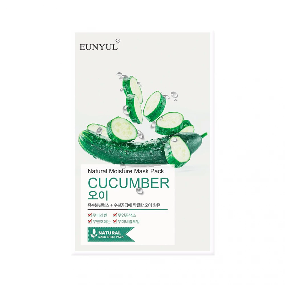 Eunyul Natural Moisture Mask Pack Cucumber 22ml For Cooling, Hydration & Skin Soothing