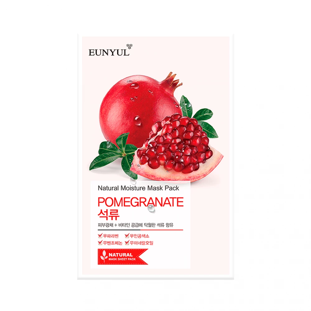 Eunyul Purity Pomegranate Sheet Mask 22ml For Brightening, Firming & Skin Radiance