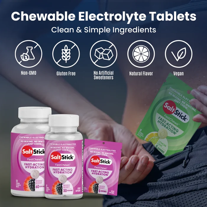 Saltstick Fastchews Electrolyte Mixed Berry 10 Tablets – Rapid Electrolyte Replenishment