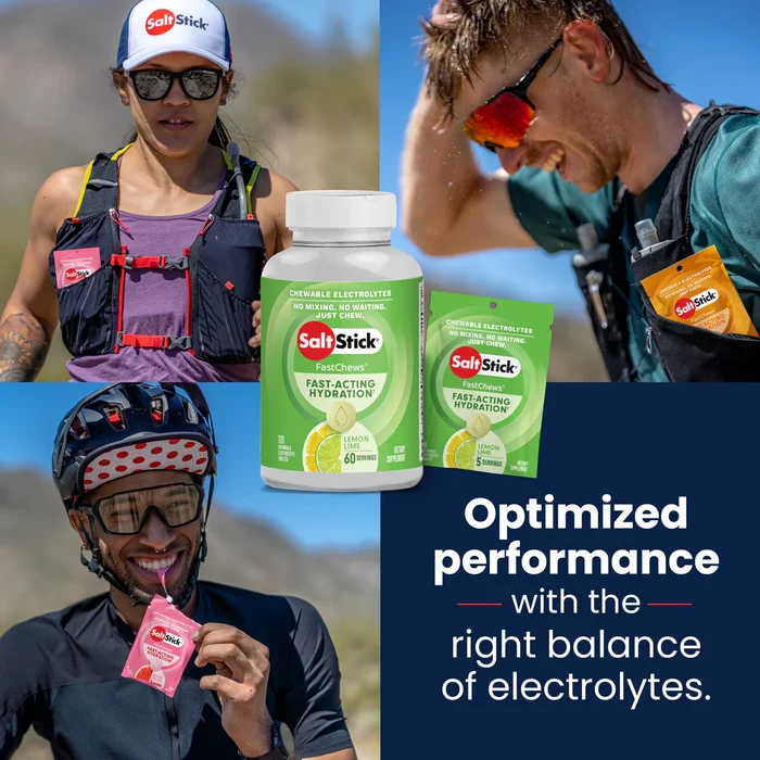 Saltstick Fastchews Electrolyte Zesty Lemon-lime 10 Tablets – Rapid Electrolyte Replenishment