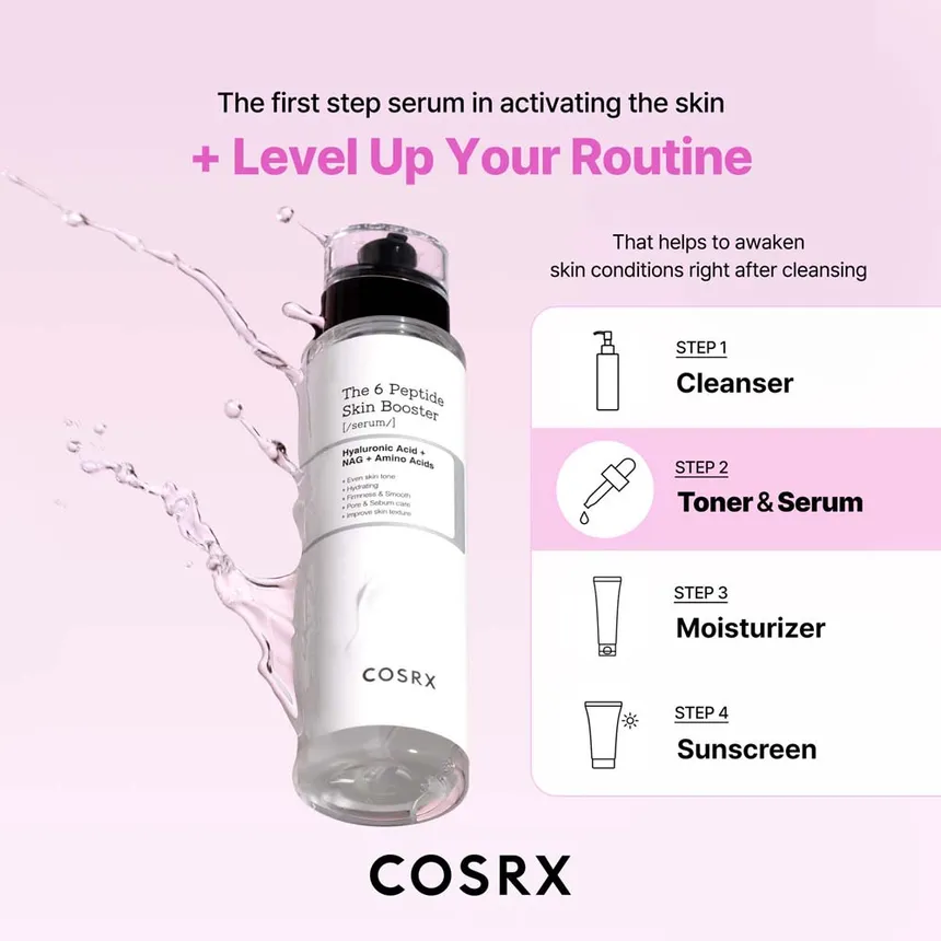 Cosrx The 6 Peptide Skin Booster Serum 150ml For Firming, Hydration & Anti-aging Care