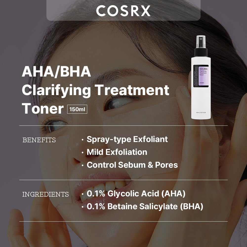 Cosrx Aha/bha Clarifying Treatment Toner 150ml For Exfoliation, Pores & Clearer Skin