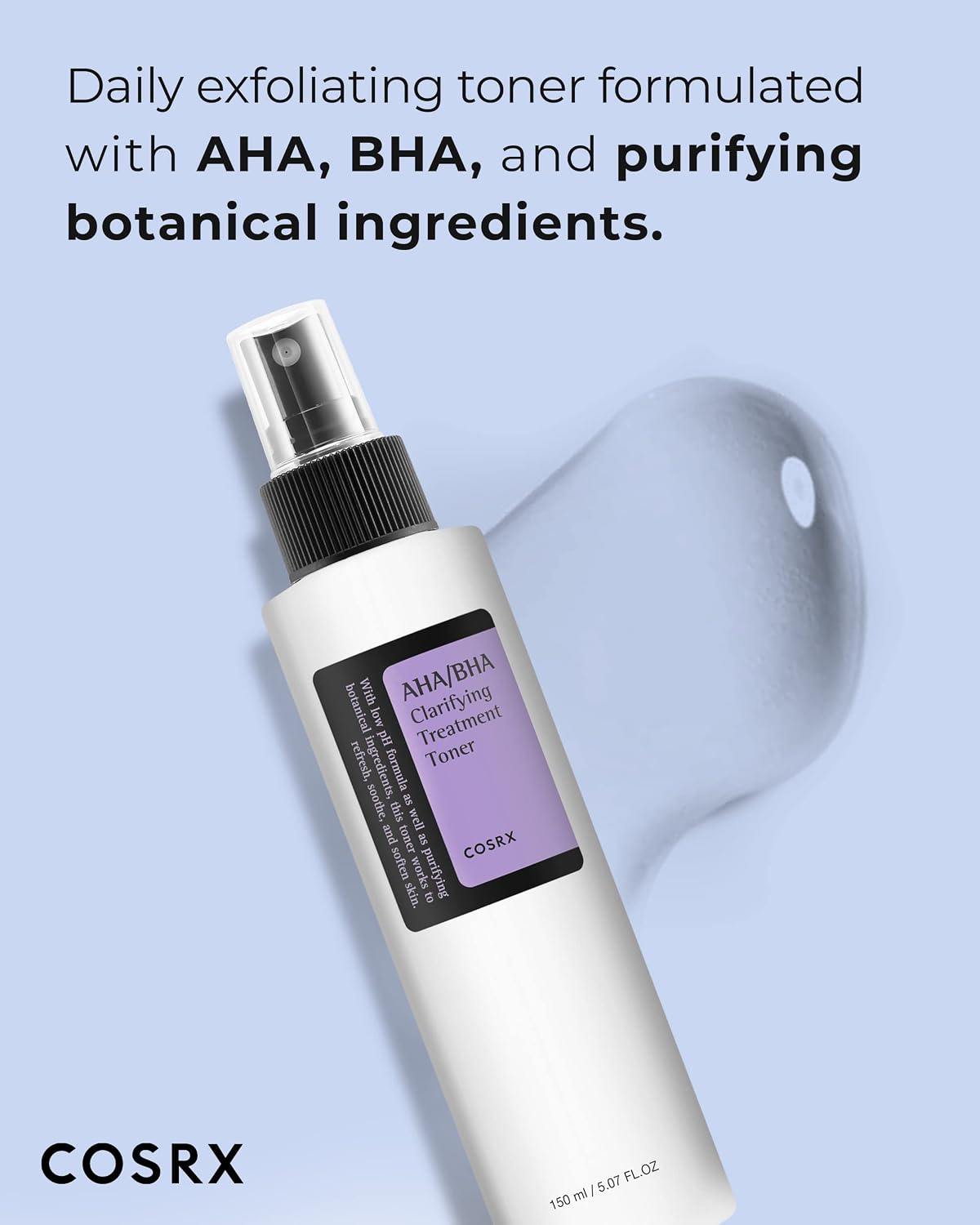 Cosrx Aha/bha Clarifying Treatment Toner 150ml For Exfoliation, Pores & Clearer Skin