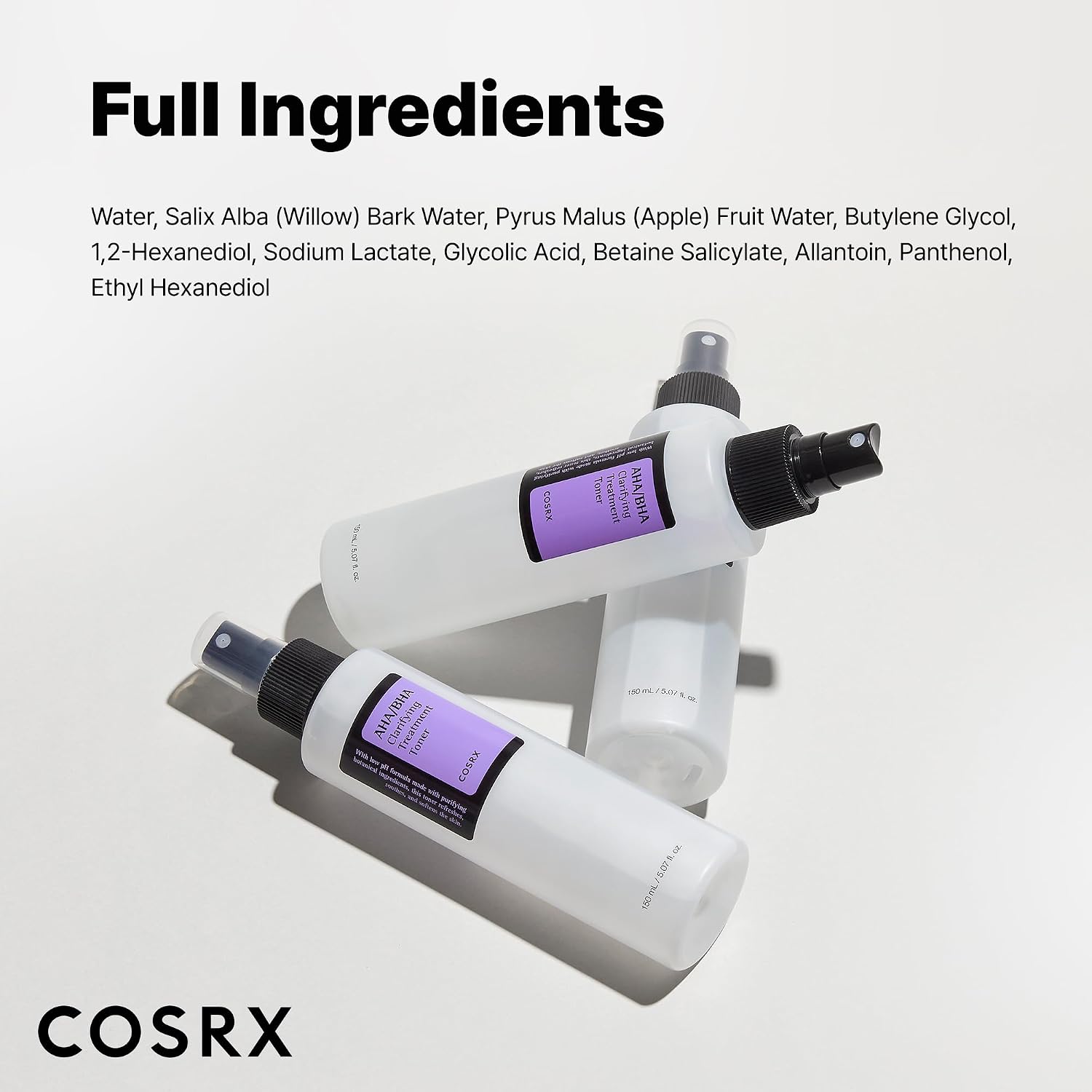 Cosrx Aha/bha Clarifying Treatment Toner 150ml For Exfoliation, Pores & Clearer Skin