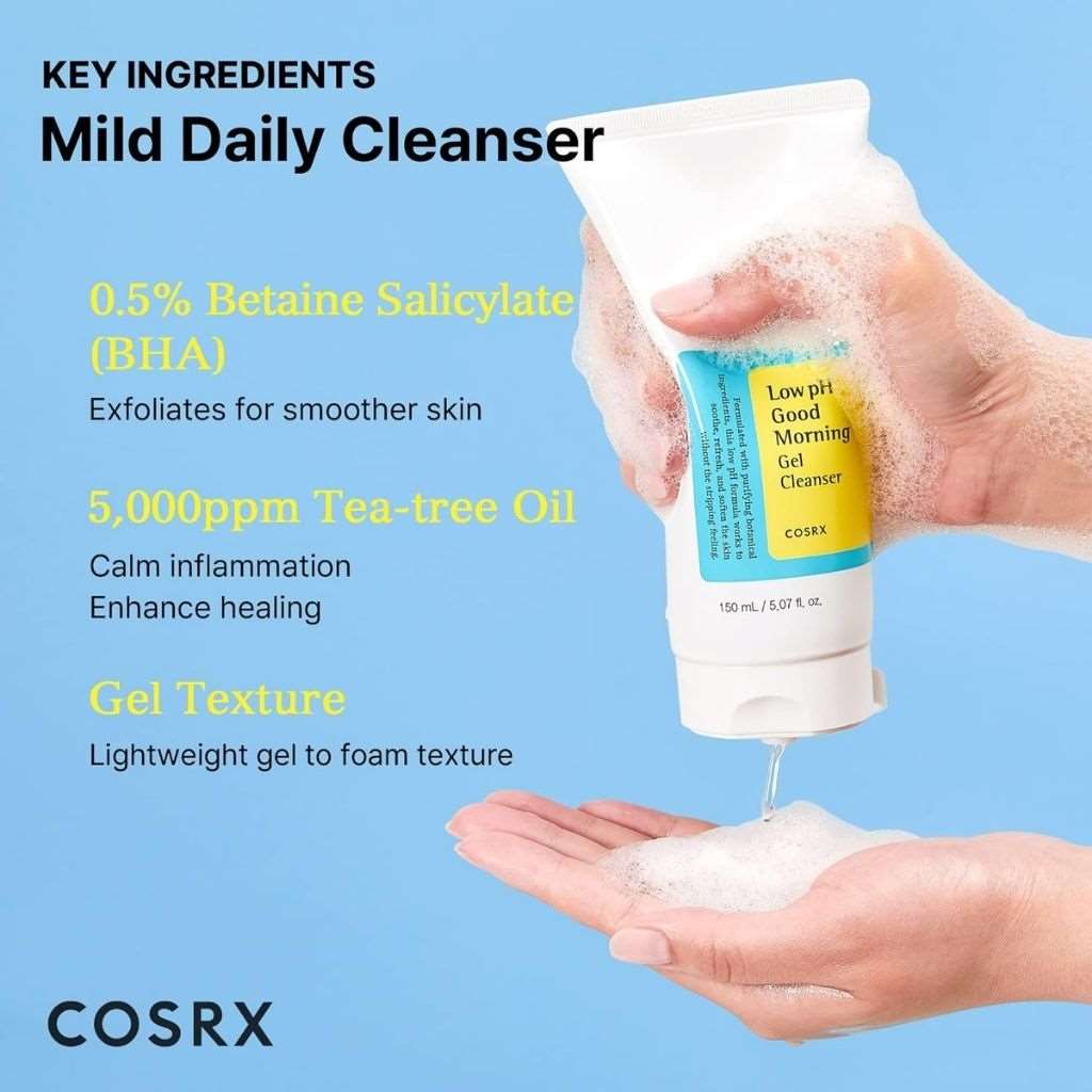 Cosrx Low Ph Good Morning Gel Cleanser 150ml For Gentle Cleansing & Healthy Skin Balance