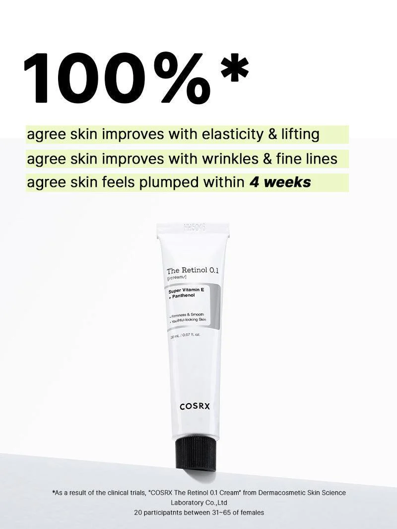 Cosrx The Retinol 0.1 Cream 20ml For Anti-aging, Wrinkle Care & Skin Renewal