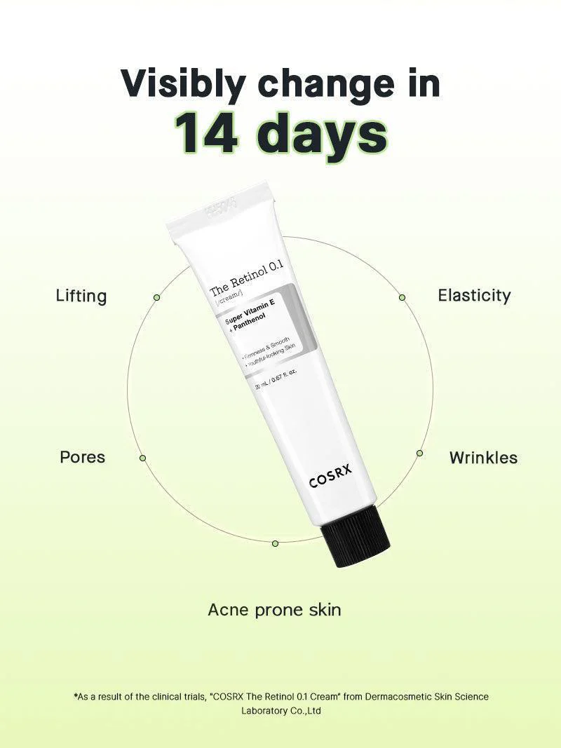 Cosrx The Retinol 0.1 Cream 20ml For Anti-aging, Wrinkle Care & Skin Renewal