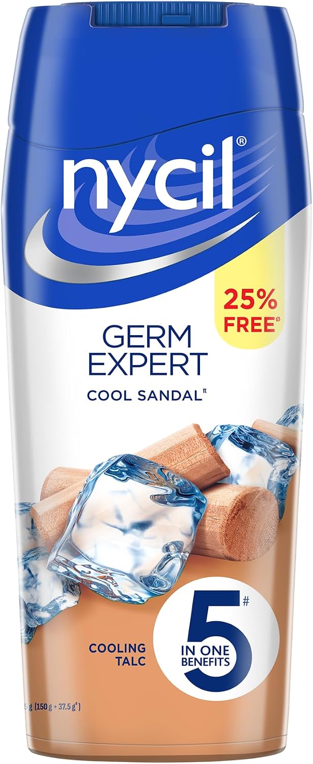 Nycil Cool Sandal Prickly Heat Powder 150g – Cooling Sandal Freshness & Prickly Heat Relief