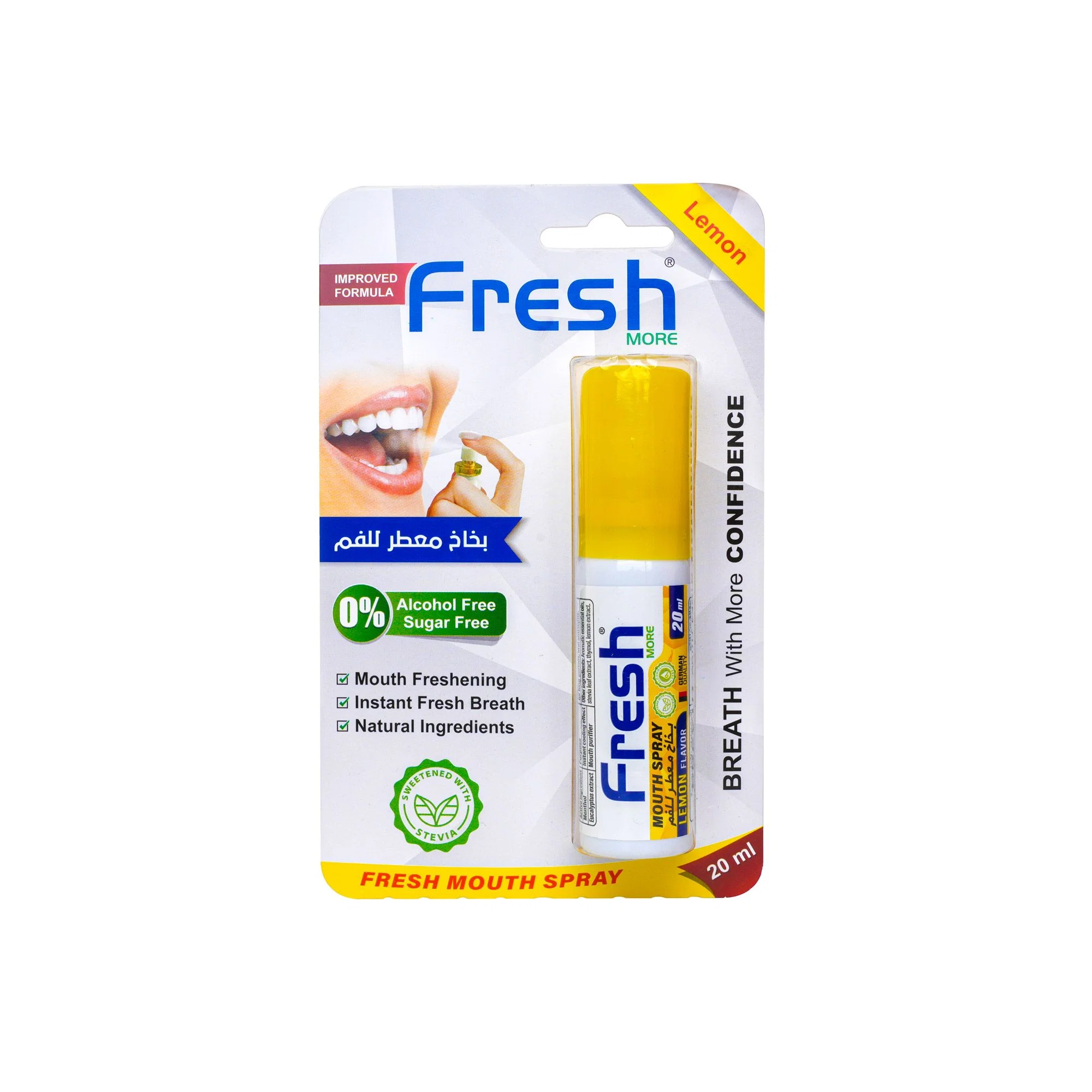 Fresh Mouth Spray Lemon 20ml Card Pack – Long-lasting Fresh Breath