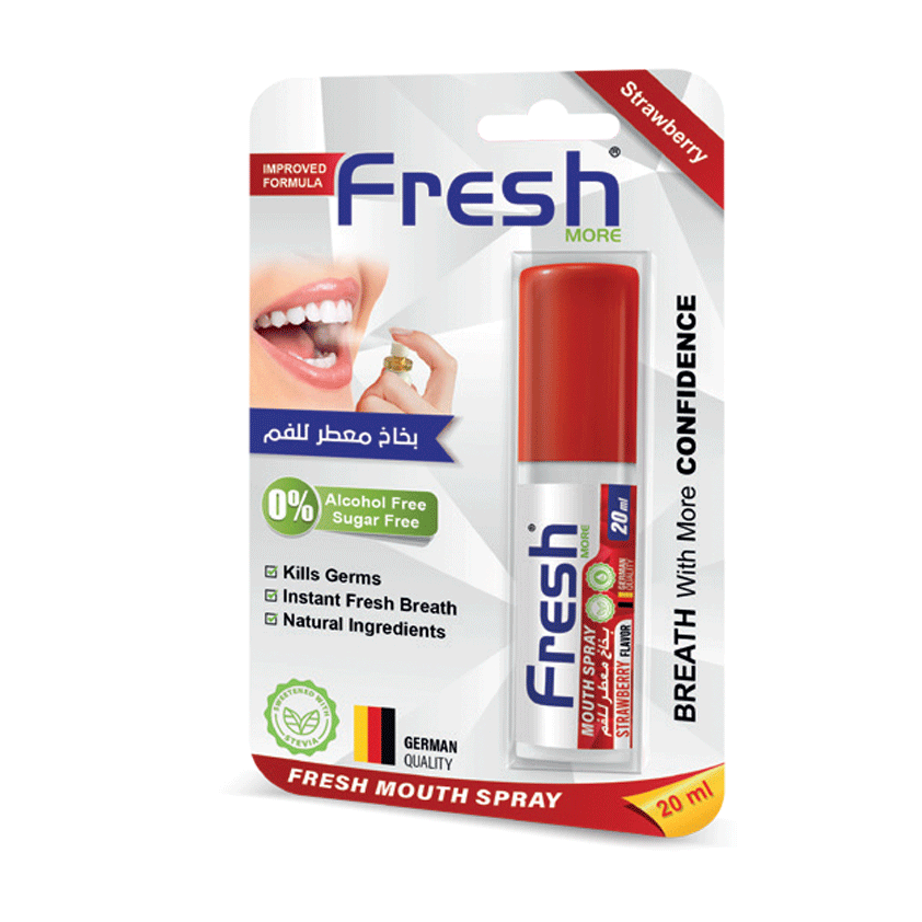 Fresh Mouth Spray Strawberry 20ml Card Pack – Long-lasting Fresh Breath