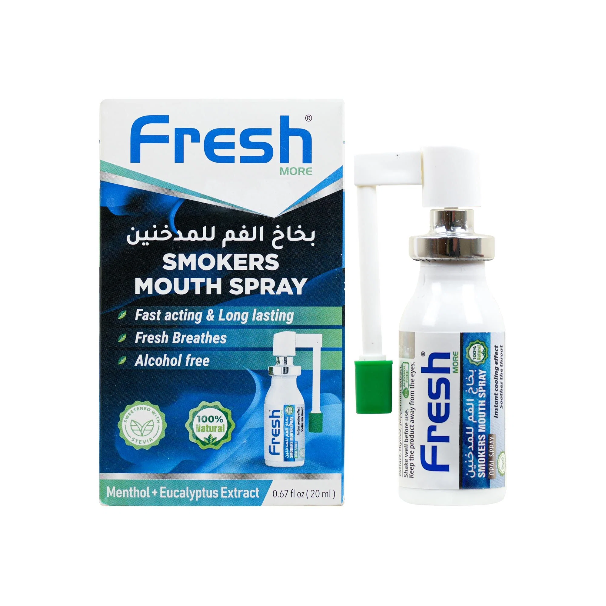 Fresh Smokers Mouth Spray Menthol & Eucalyptus 20ml – Long-lasting Fresh Breath