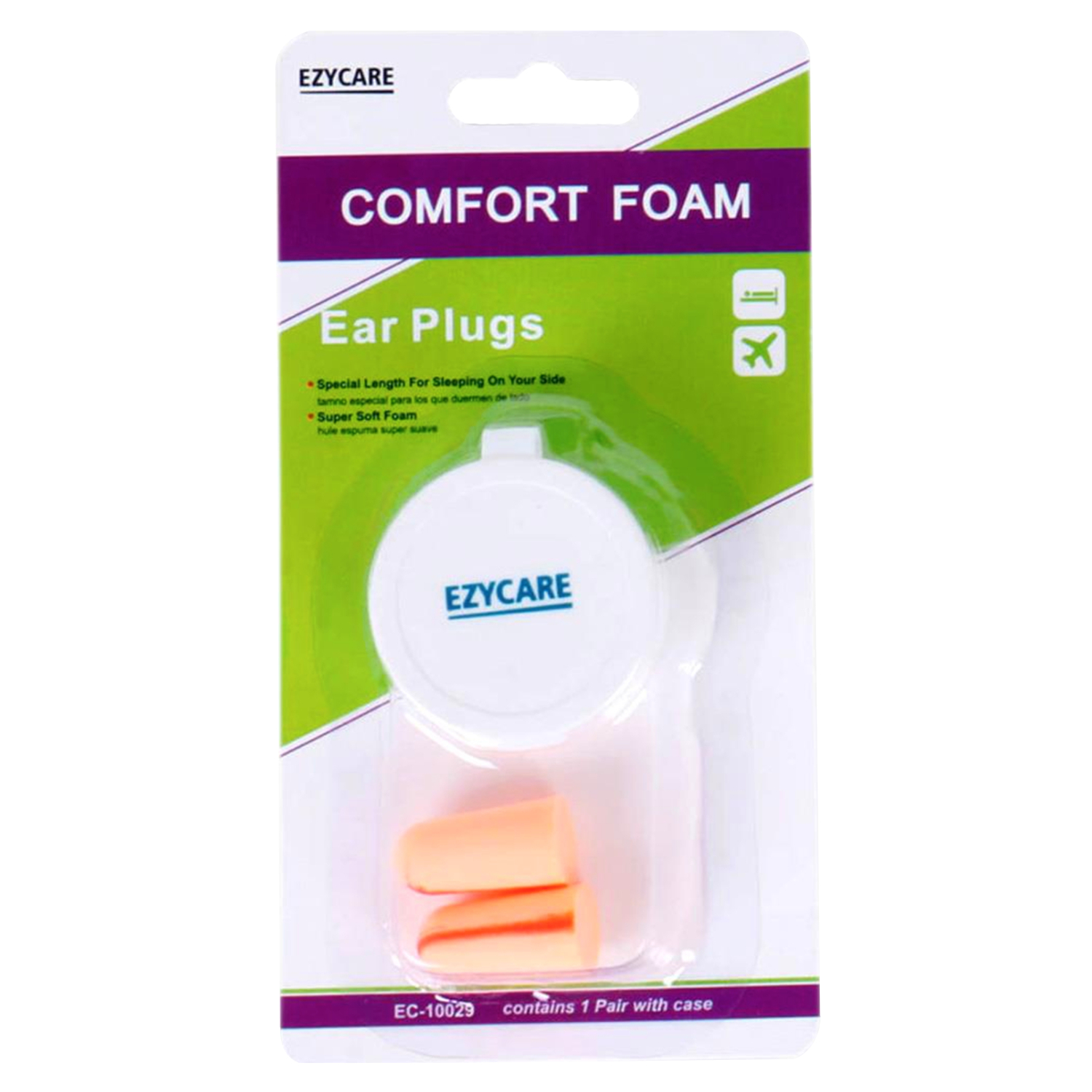 Ezycare Comfort Foam Ear Plugs 1 Pair For Noise Reduction 10029