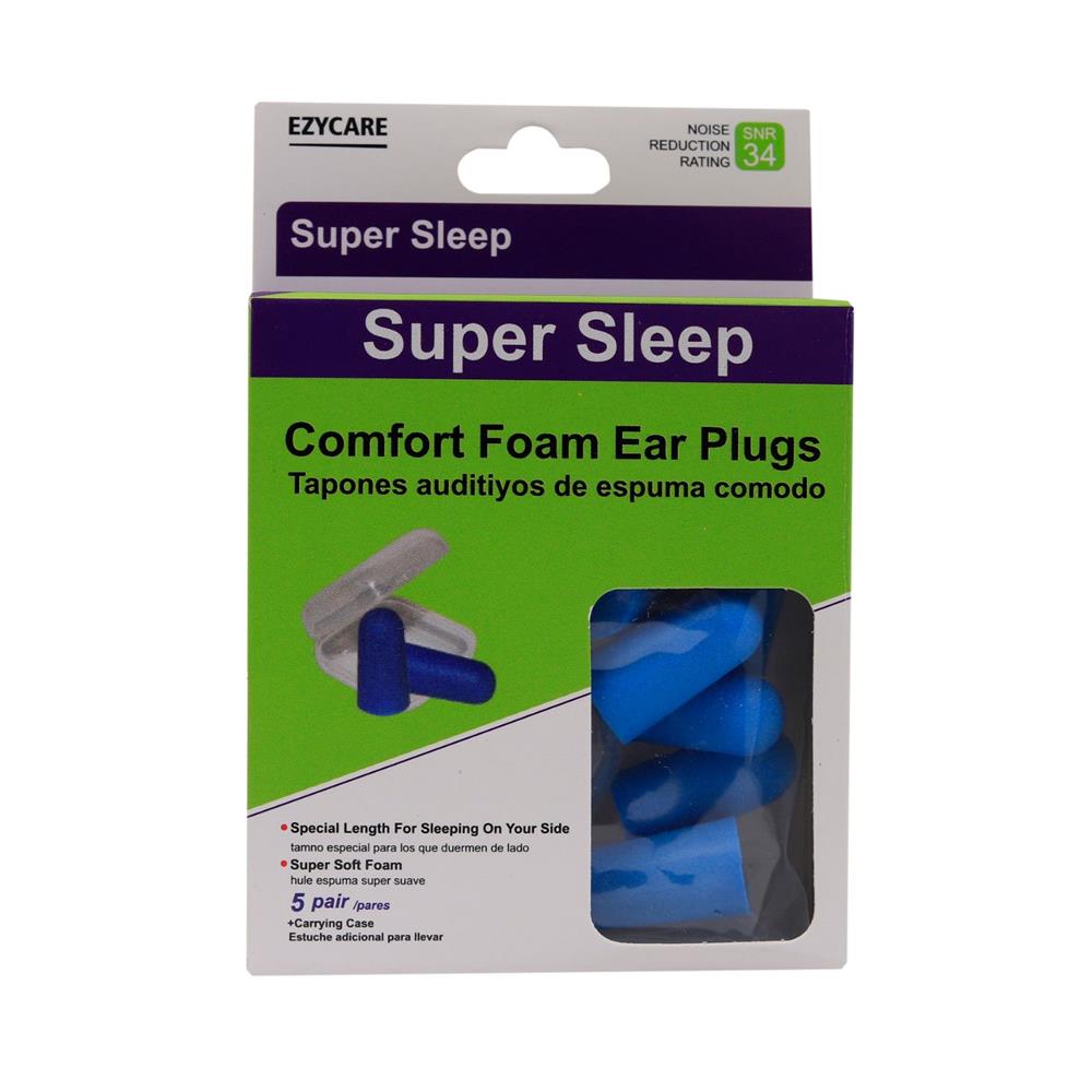 Ezycare Super Sleep Comfort Foam Ear Plugs For Noise Reduction 10264