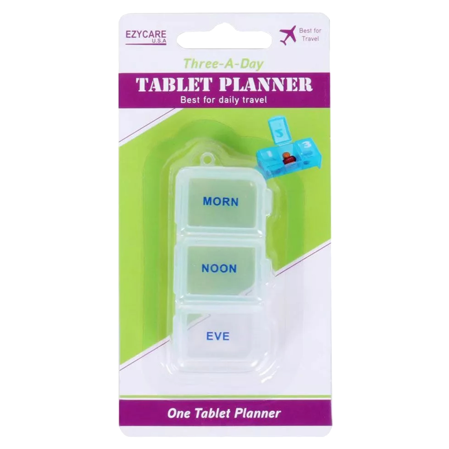 Ezycare Three-a-day Weekly Pill Planner 17125 For Daily Medication Organisation