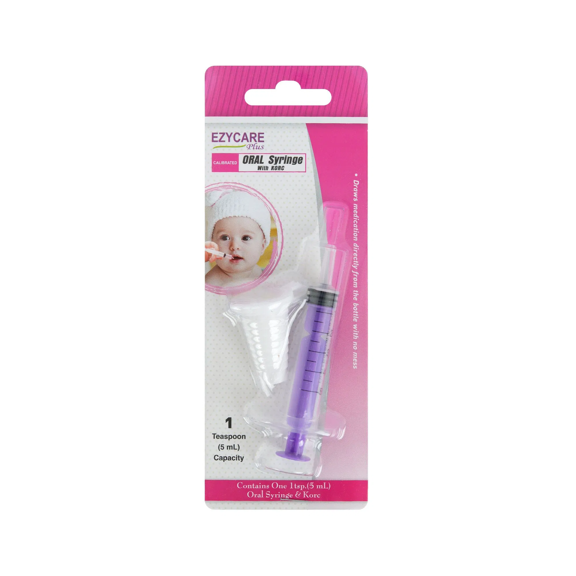 Ezycare Oral Syringe With Dosage Markings 5ml 17008 For Accurate Medicine Administration