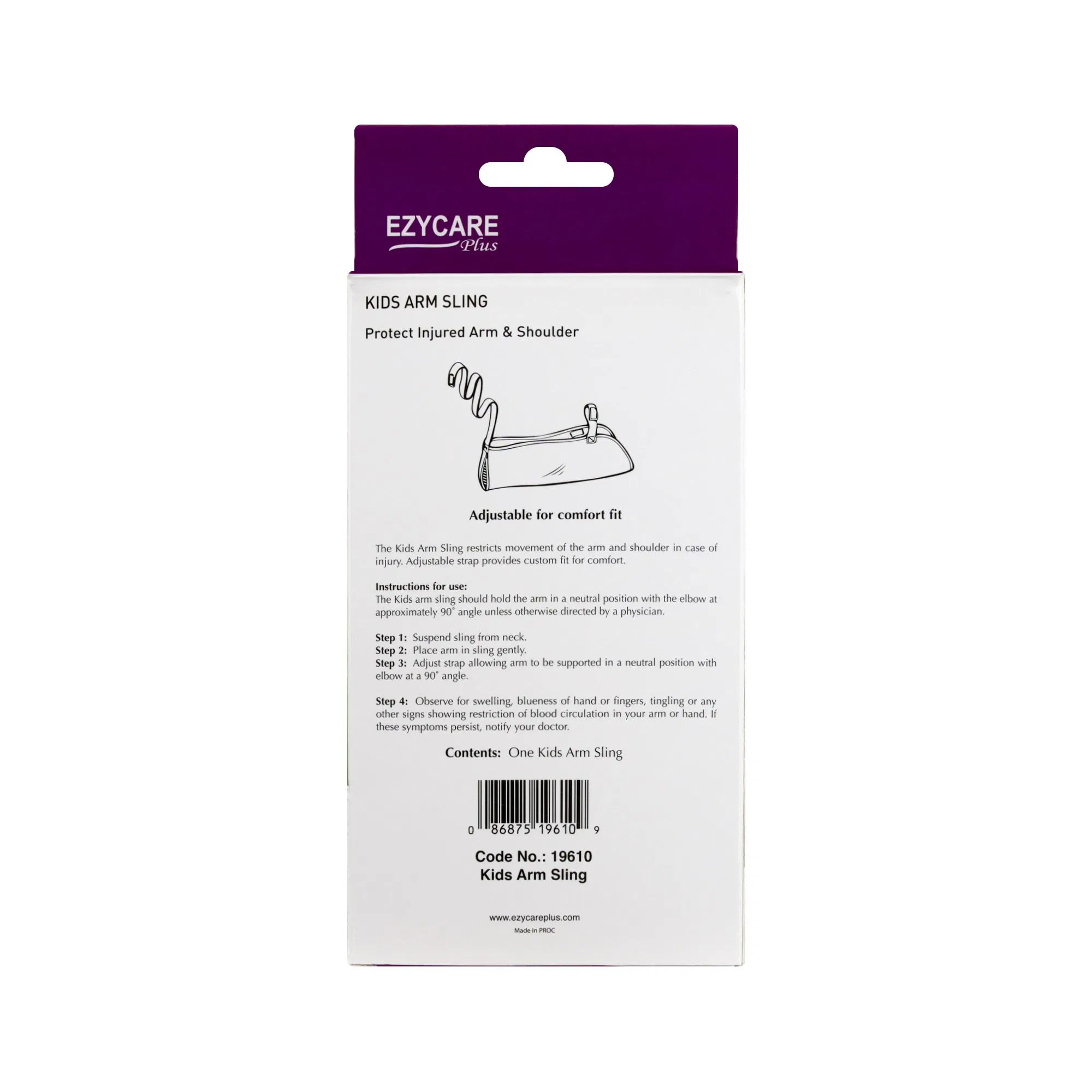 Ezycare Kids Arm Sling 19610 For Children's Arm Support & Immobilisation