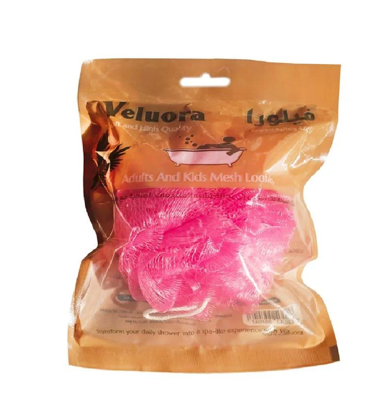 Veluora Adults & Kids Mesh Loofah Bath Sponge 7047 – Daily Body Cleansing & Lathering
