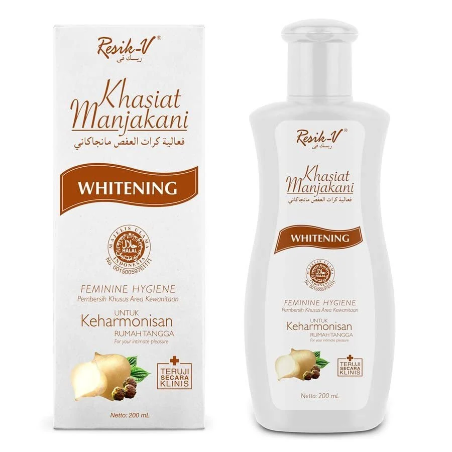 Resik-v Manjakani Whitening Feminine Hygiene Wash 200ml – Intimate Cleansing & Brightening Care