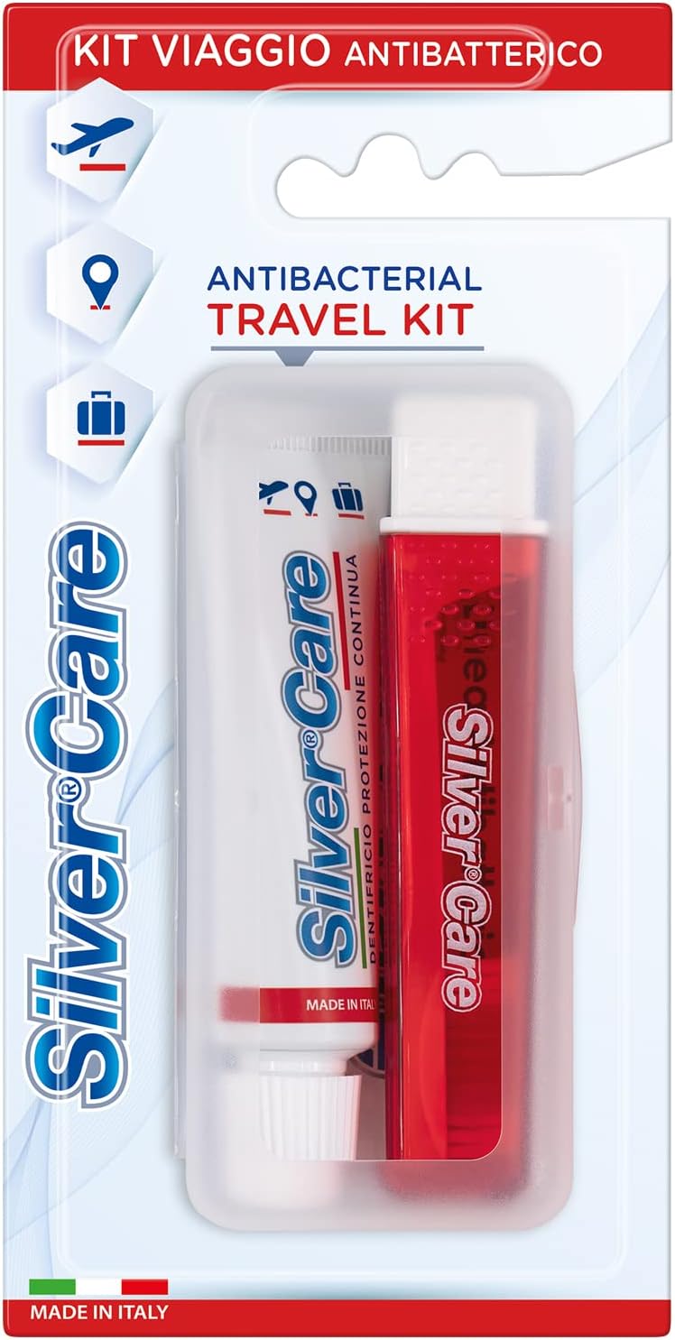 Silver Care Travel Kit Toothbrush + Toothpaste 20ml – Compact Oral Care For Travel