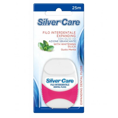 Silver Care Whitening Expanding Dental Floss 25m – Interdental Cleaning & Stain Care