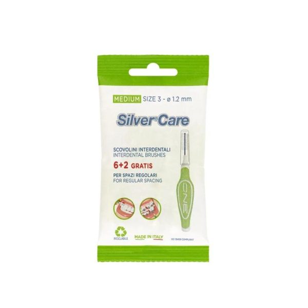 Silver Care Interdental Brush Medium 1.2mm 6+2 – Effective Between-teeth Cleaning