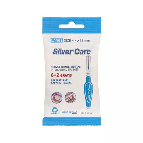 Silver Care Interdental Brush Large 1.3mm 6+2 – Effective Between-teeth Cleaning