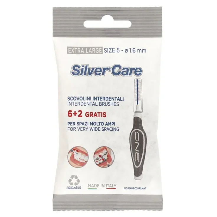 Silver Care Interdental Brush Xl 1.6mm 6+2 – Effective Cleaning For Wider Interdental Spaces